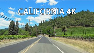 Napa Valley 4K  California Vineyards  Scenic Drive