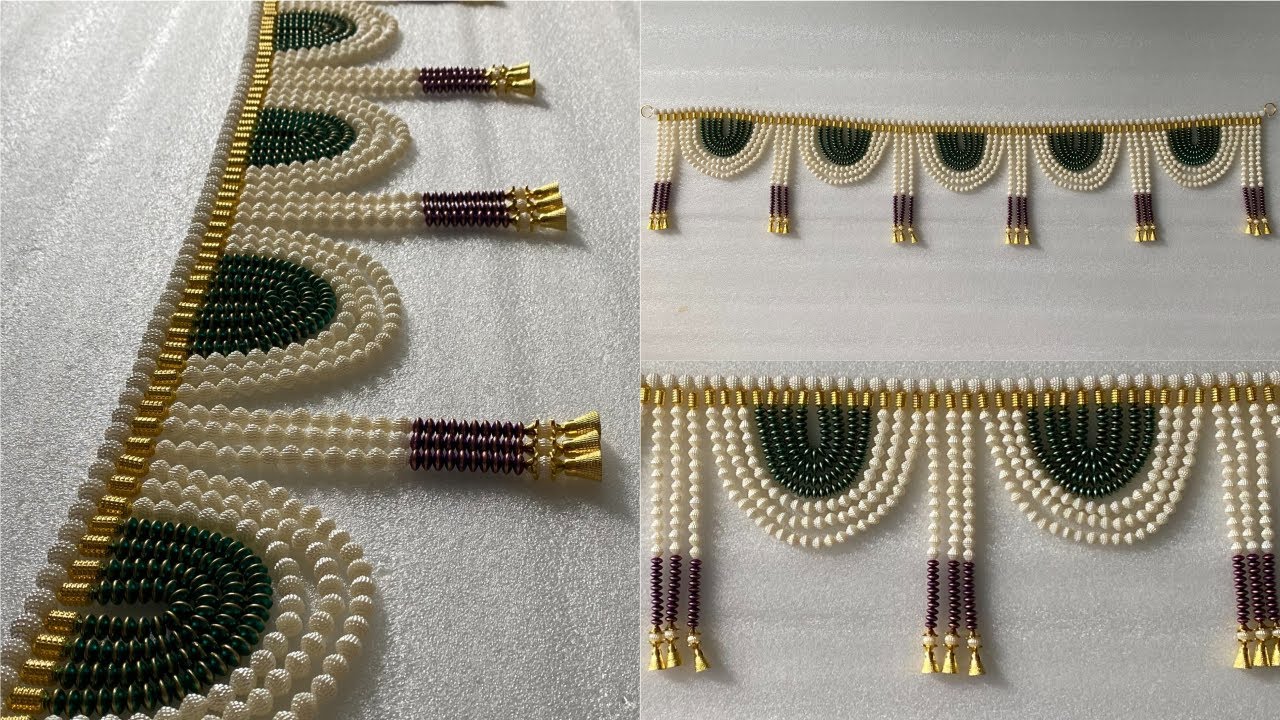 DIY | Diwali Craft Ideas | Easy & Attractive Diwali Door Toran Making Ideas At Home With Pearl Beads