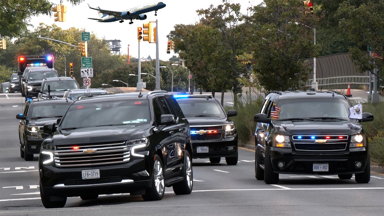 Kamala Harris lands in New York for fundraiser, First Lady motorcades to UN week