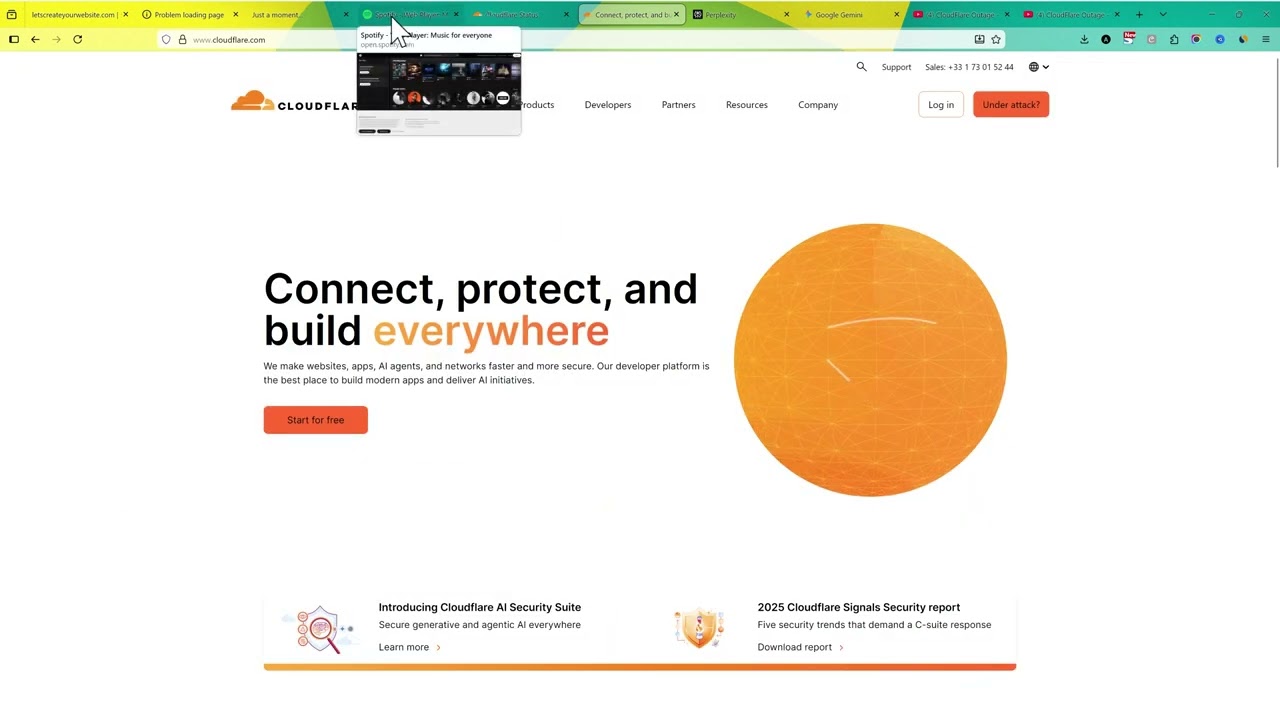 What happened to Cloudflare? CHATGPT, X, CANVA, SPOTIFY Crashed /Unblock Challenges.cloudflare.com