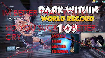 The Dark Within WORLD RECORD!!!!!!!! Speedrun No Sparrow WR 121 less bunka (Destiny) sweatcicle sukz