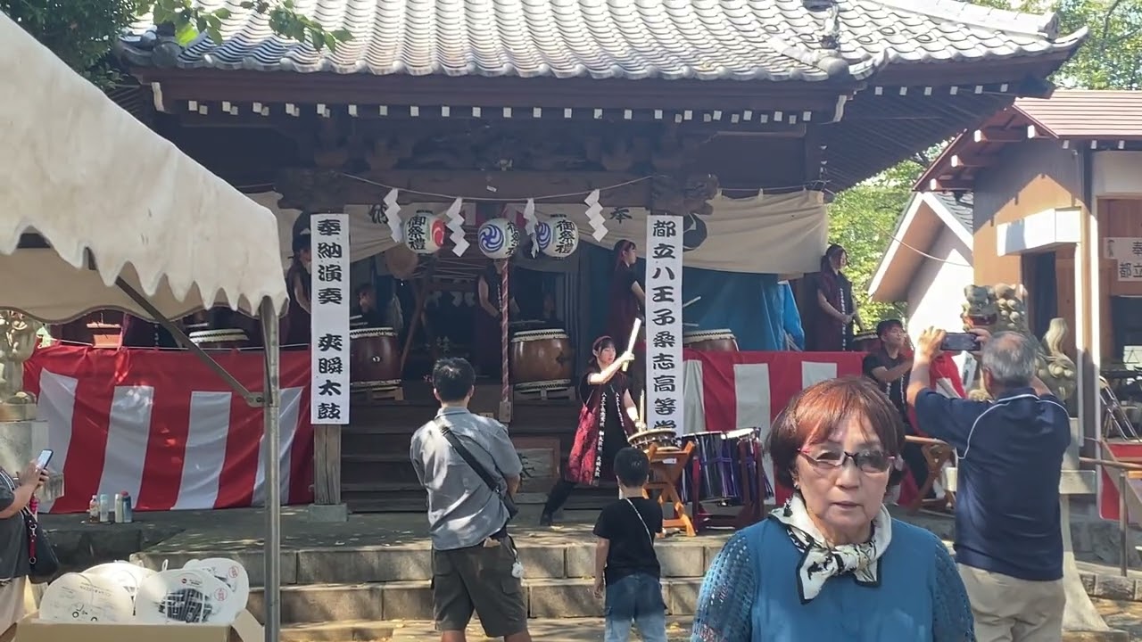 八王子桑志高校和太鼓部奉納演奏①