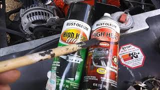 DIY LOW BUDGET TEST  RustOleum HIGH TEMP Grill Paint on Exhaust Manifold will it work  Part 1