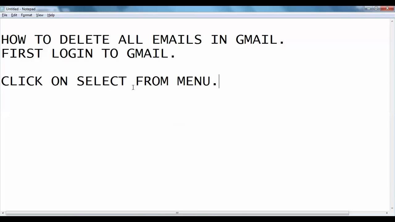 HOW TO MASS/ BULK DELETE ALL EMAILS IN ONE CLICK IN GMAIL - YouTube