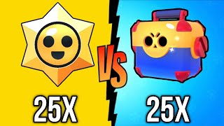 25X STAR HEDİYESİ VS 25X MEGA KUTU !!  Brawl Stars