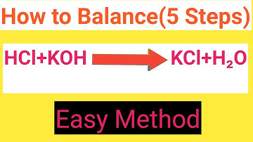 HCl+KOH=KCl+H2O Balanced Equation||Hydrochloric acid+Potassium hydroxide=Potassium chloride+Water Ba