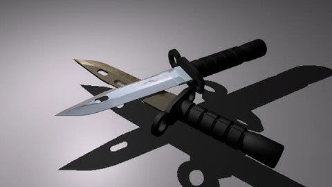 M9 Bayonet made in Cinema 4D