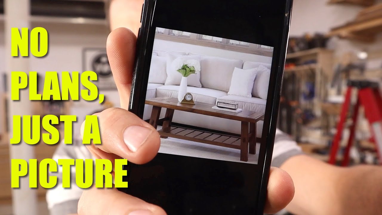 Building A Coffee Table Without Plans, Just a Picture!