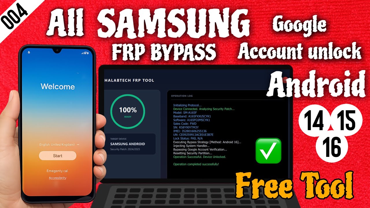 All Samsung Google Account frp Bypass Tool 2026 | FRP Unlock Android 14/15/16 Samsung frp free tool