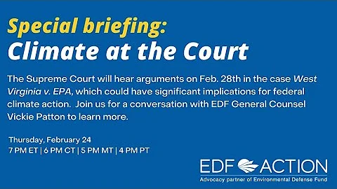 Special Briefing: Climate at the Court