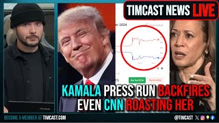 Kamala Press Run BACKFIRES, Democrat Betting Odds COLLAPSE, Even CNN ROASTS Her | Timcast News