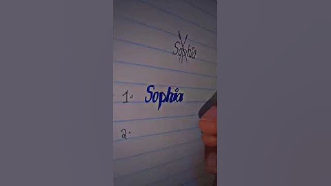 Watch till end🧐 Viral Sophia name calligraphy. Comment your name❤️ #trending #english #sophia #asmr