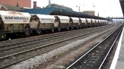 DB Schenker Class 66 no: 66114 Passing Doncaster Working A Stone Train.