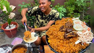 Authentic GHANAIAN JOLLOF 🔥Rice | Traditional Outdoor Cooking