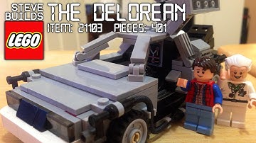 Steve builds LEGO - LEGO Ideas: The DeLorean Time Machine (21103) Time Lapse Build
