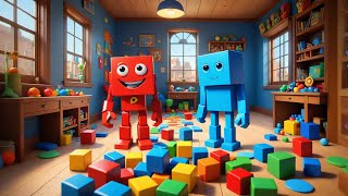Celebrity Three Building Blocks Stack Up Tall | Stacking Song for Kids | Nursery Rhymes and Educational Songs Wealth