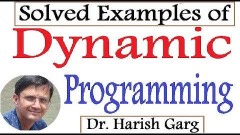 Dynamic Programming | Solved Examples