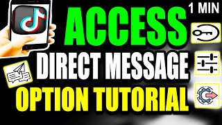Access Direct Messages Option Tiktok Mobile Tutorial 2025