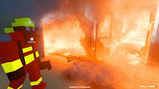 Extinguishing Office Building With Firefighters in (Teardown)