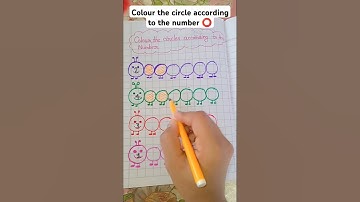 Colour the circle according to the number ⭕ #trending #youtubeshorts #shorts #viralshort #ytshorts