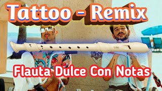 Rauw Alejandro & Camilo - Tattoo Remix (FLAUTA DULCE CON NOTAS)