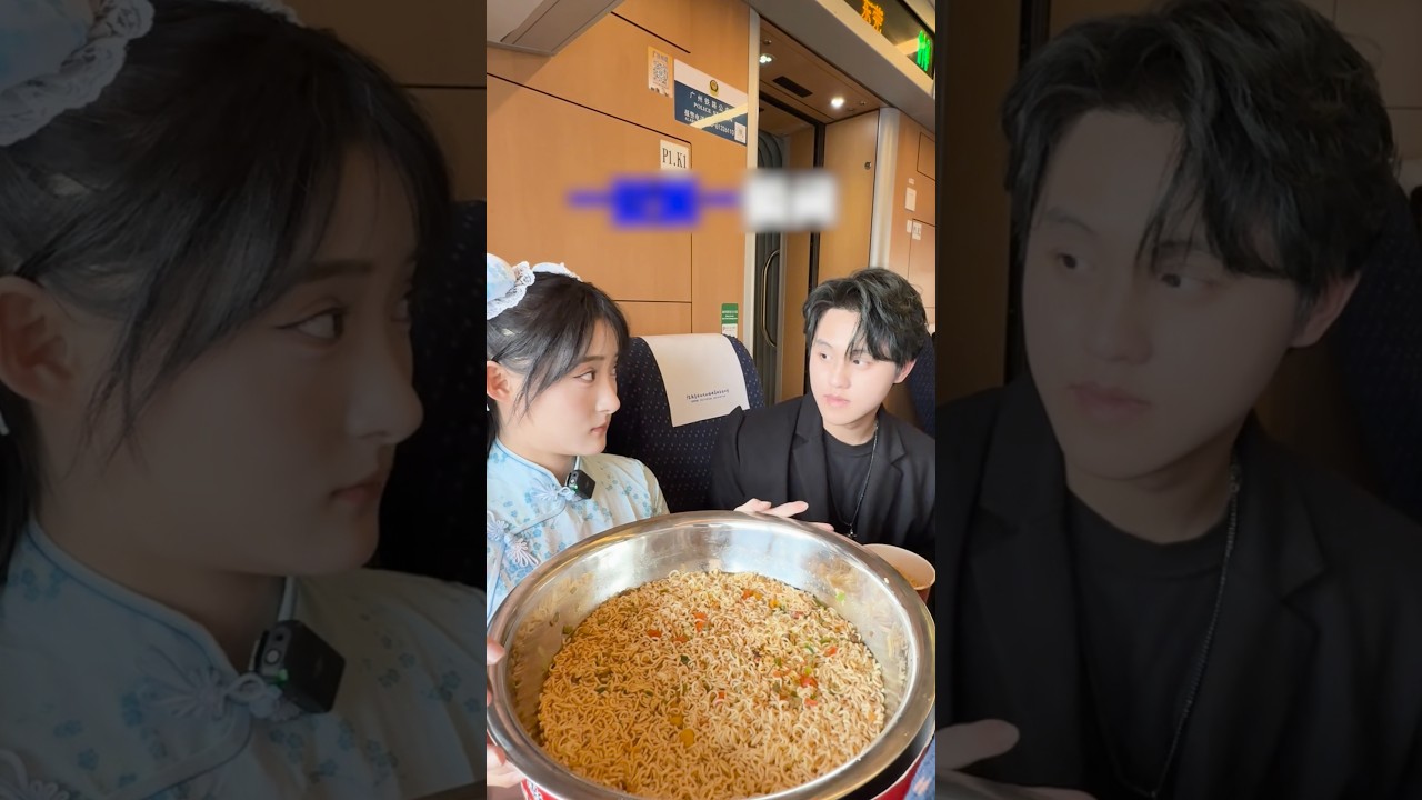 She Brought a Giant Ramen Bowl on the Train… And It Got Out of Hand! 🍜🚆😂