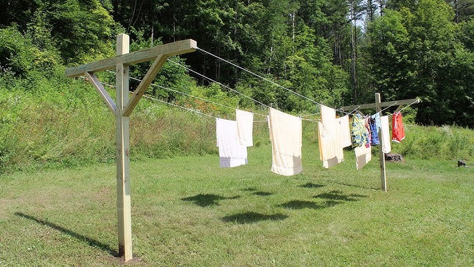 Burke's Backyard, How To Make a Modern Clothesline 