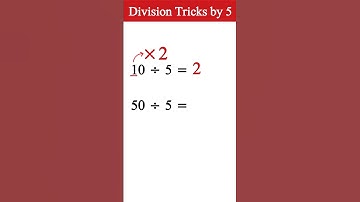 🤯💯 Division Trick by 5 #shorts #division #tricks #divisiontricks