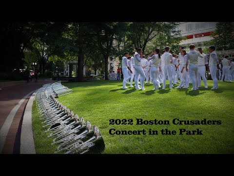 The Boston Crusaders warm up for 2022 😊   " Concert in the Park"
