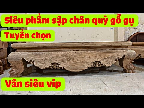 Video Mẫu Sập Chân Quỳ Trơn Gỗ Gụ Chọn Vân Siêu Vip - Đồ Gỗ... - youtube