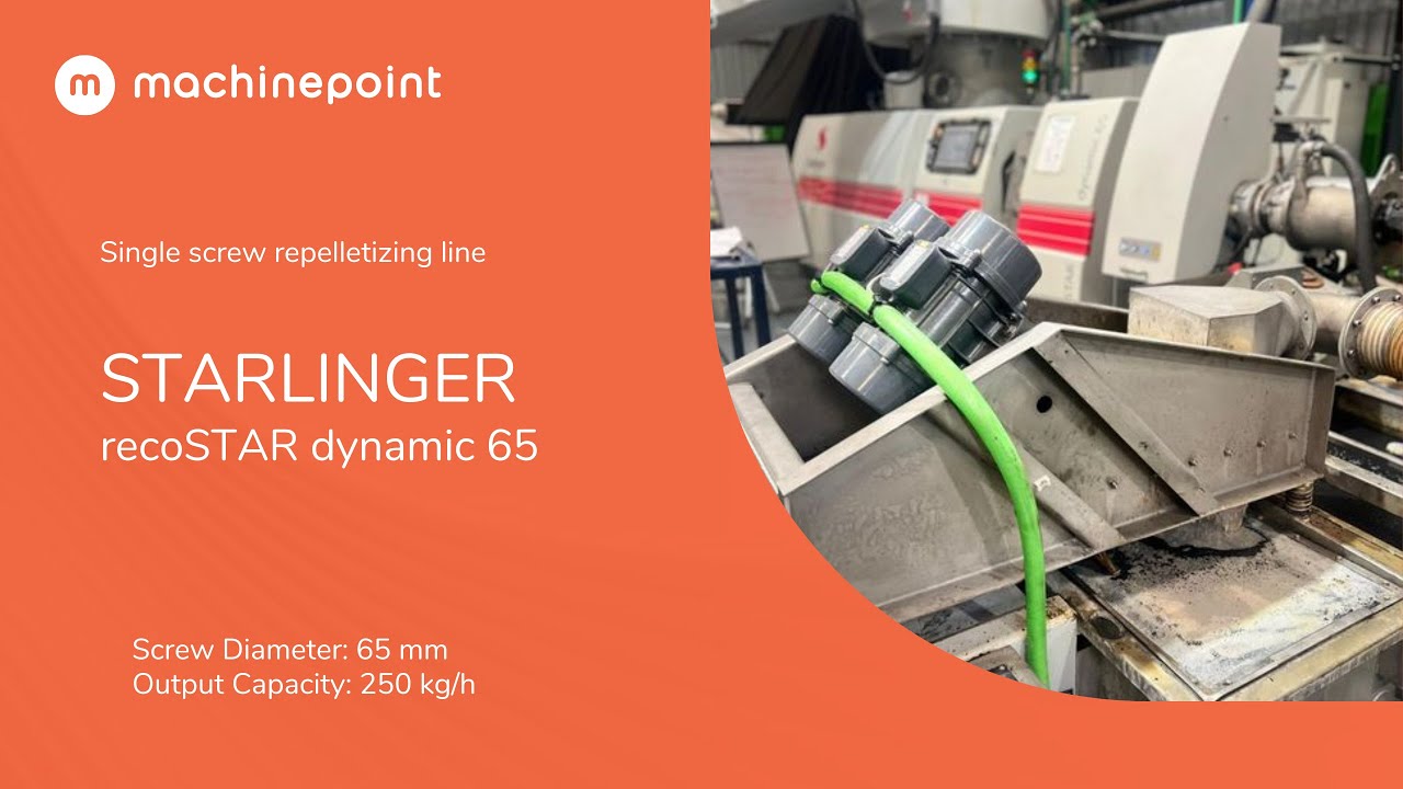 Starlinger Machine STARLINGER recoSTAR dynamic 65 Single screw repelletizing line ...