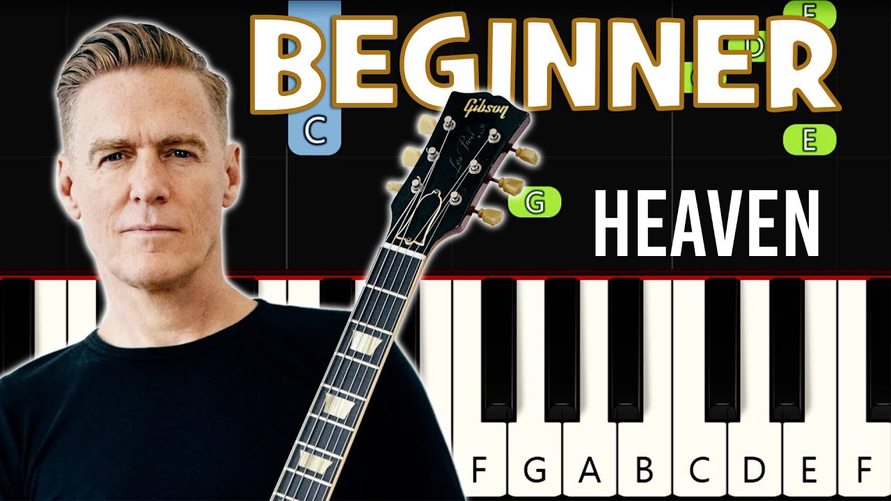 Heaven - Bryan Adams | EASY Piano Tutorial