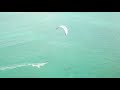 Kiteboarding at kailua bay oahu hawaii drone view jan 2018