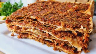 En Lezzetlisinden En Kolayından Hazır Yufkadan Lahmacun Yaptım 💯 Muhteşem Oldu Mutlaka Deneyin.