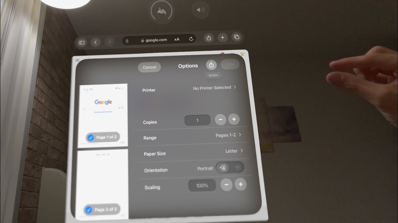 Apple Vision Pro How To Save Safari Website Page As PDF File Tutorial Apple Vision Pro How To Save Safari Website Page As PDF File Tutorial