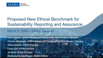 Proposed Ethics Standards for Sustainability Reporting & Assurance Webinar