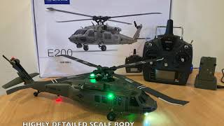 EACHINE E200 UH-60 Scale Rc Helicopter - initial unboxing and look at the design features