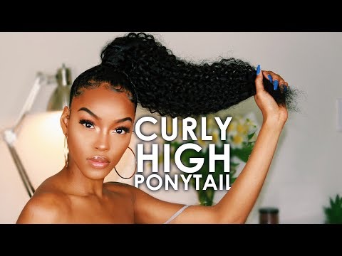 Black Deep Curly Ponytail Extension Drawstring Ponytails for Synthetic Hair  Extensions Curly Ponytail with Suitable for daily used | SHEIN USA