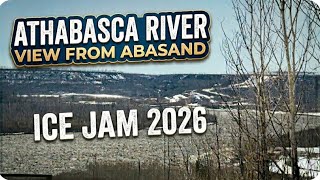 Athabasca River Ice Jam View from Abasand | Fort McMurray Ice Jam and River Breakup 