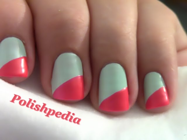 Diagonal French Tip Nails - Youtube