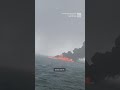 Fuel Tanker And Cargo Ship Collide