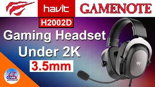 HAVIT - H2002D - 3.5mm Gaming Headset | Budget Gaming Headphone For PUBG |  Headphone Price in BD