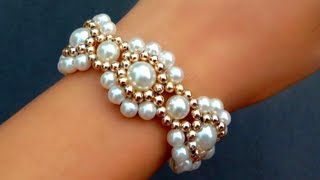 How To Make Vintage Bracelet//Pearl Bracelet//Making Easy Tutorial// useful & easy