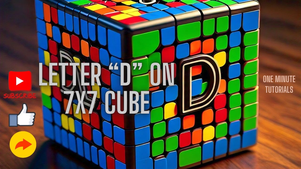 How to Form Letter D on a 7x7 Rubik's Cube? One Minute Tutorial! # ...