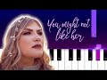 Maddie Zahm - You Might Not Like Her (Piano tutorial)