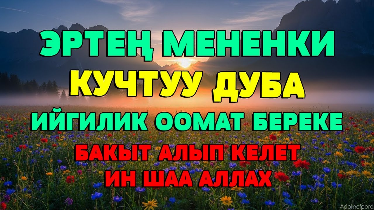 БУЛ КҮЧТҮҮ ДУБА СИЗГЕ ТЫНЧТЫК БЕРЕКЕ ЖАНА ИЙГИЛИК АЛЫП КЕЛЕТ  ИНШААЛЛАХ КҮН САЙЫН УККУЛА
