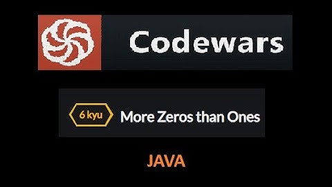 More Zeros than Ones - Codewars - 6 Kyu (JAVA)