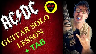 AC/DC C.O.D. Guitar Solo Lesson   TAB | Slow Motion Tutorial