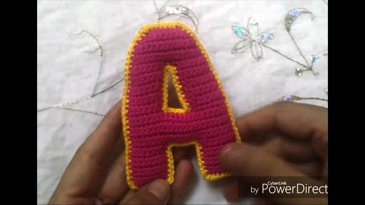 كروشيه حرف _ crochet letter A YouTube