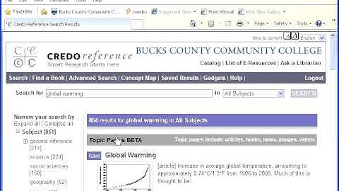 Using the Credo Reference Database